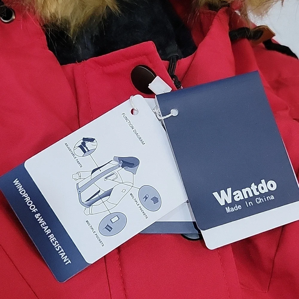 Wantdo Red Waterproof Ski Jacket Hood Winter Snow Coat Mountain Snowboard S New…